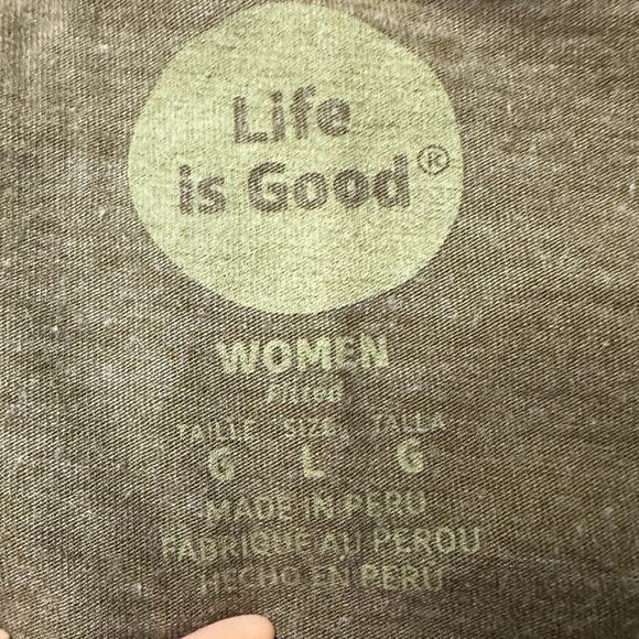 Life Is Good Green Happy Hour & Blue Sea La Vie Short Sleeve Tees Size large - Picture 10 of 14